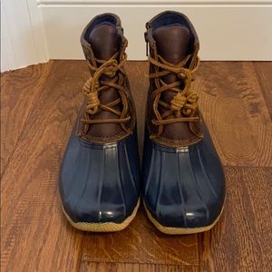 Sperry Top-Sider saltwater duck boots rain brown